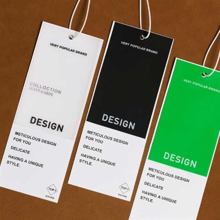 Factory Customized Logo Garment Paper Hang Tags Fashion Private Clothing Price Tag