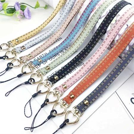Leather Material Neck Lanyard Keychain Necklace for House Car Keys