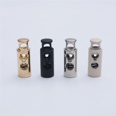Custom Metal Spring Stopper 2 Hole Alloy Rope Stoppers
